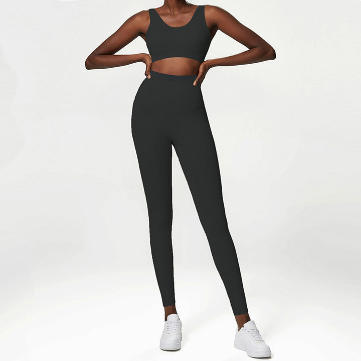 Seamless Nude Feel Yoga Suit Women Sportswear Suit Running Fitness Clothes Suit
