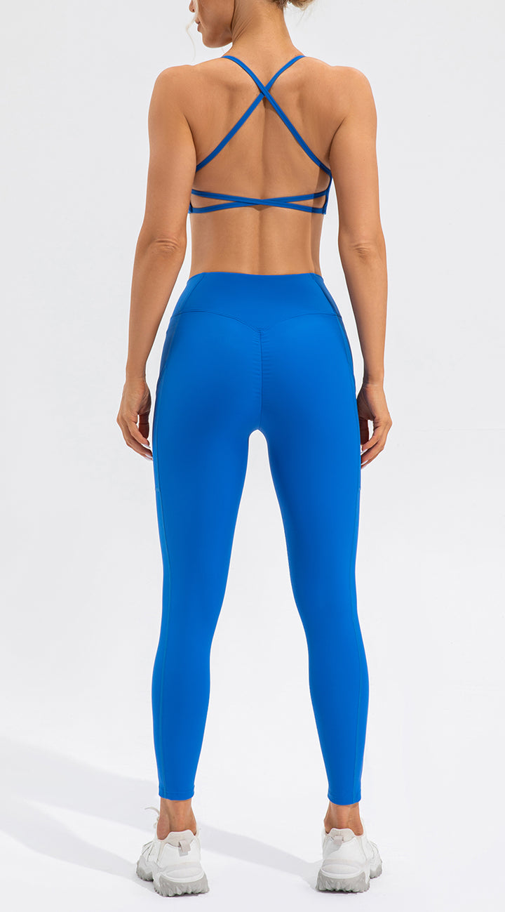 Nude Feel Yoga Pants Women Tight High Waist Hip Lifting Stretch Peach Hip Exercise Workout Pants Quick Drying Running Trousers