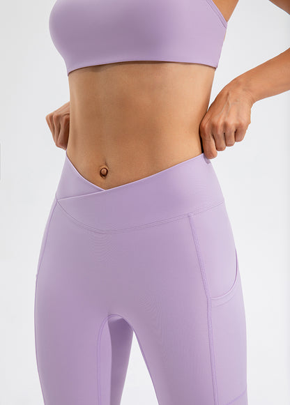 Nude Feel Yoga Pants Women Tight High Waist Hip Lifting Stretch Peach Hip Exercise Workout Pants Quick Drying Running Trousers