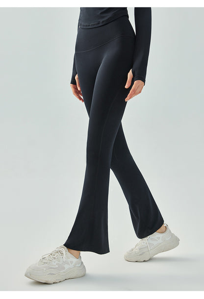 Yoga Bell Bottom Pants Women Tight High Waist Hip Lifting Nude Feel Yoga Pants Quick Drying Breathable Sports Hip Shaping Wide Leg Pants