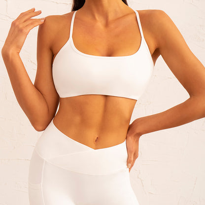 Tight Sports Underwear Women Cross Sexy Thin Straps Beauty Back Outer Wear Fitness Sports Bra