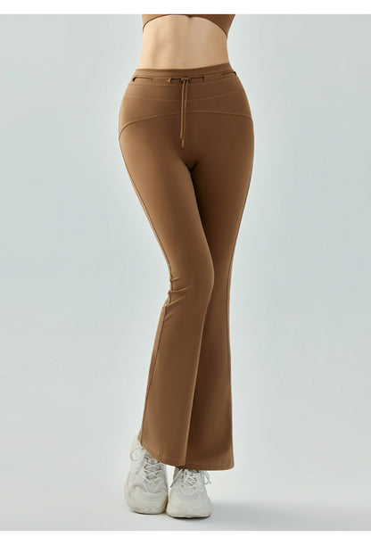 Outdoor Yoga Bell Bottom Pants Women Tight High Waist Hip Lifting Wide Leg Pants Slim Fit Slimming Micro Pull Yoga Pants