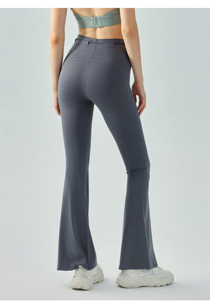 Outdoor Yoga Bell Bottom Pants Women Tight High Waist Hip Lifting Wide Leg Pants Slim Fit Slimming Micro Pull Yoga Pants