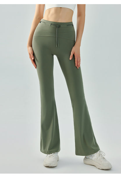 Outdoor Yoga Bell Bottom Pants Women Tight High Waist Hip Lifting Wide Leg Pants Slim Fit Slimming Micro Pull Yoga Pants