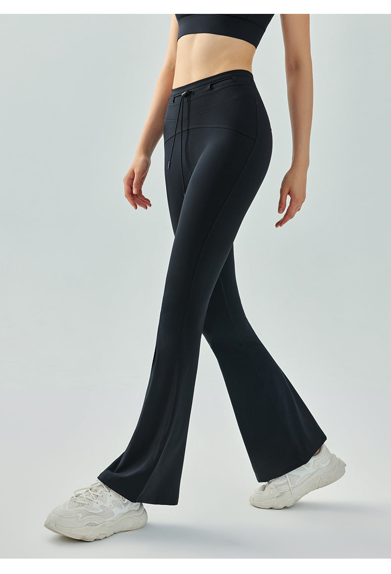 Outdoor Yoga Bell Bottom Pants Women Tight High Waist Hip Lifting Wide Leg Pants Slim Fit Slimming Micro Pull Yoga Pants