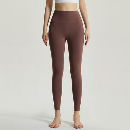 Double Sided Brushed Yoga Pants Women Outer Cloud Feeling No Embarrassment Line Yoga Pants Women High Waist Hip Lift Cropped Pants Autumn