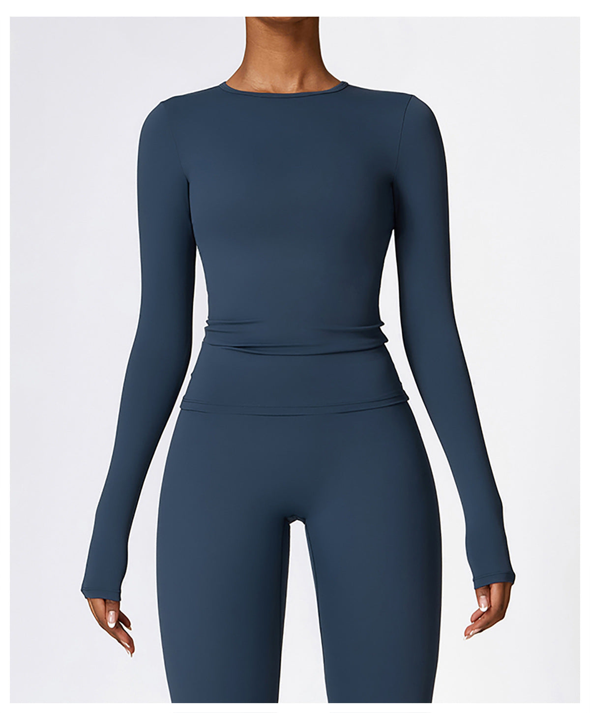 Long Sleeve Yoga Clothes High Strength Workout Clothes Pilates Running Sport Long Sleeve Top