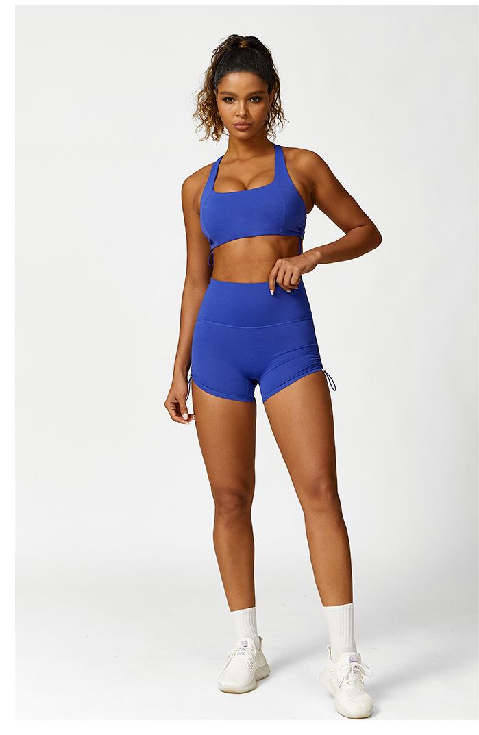 Yoga Clothes Breathable Solid Color Yoga Bra Peach Hip Yoga Set Running Fitness Clothes Women