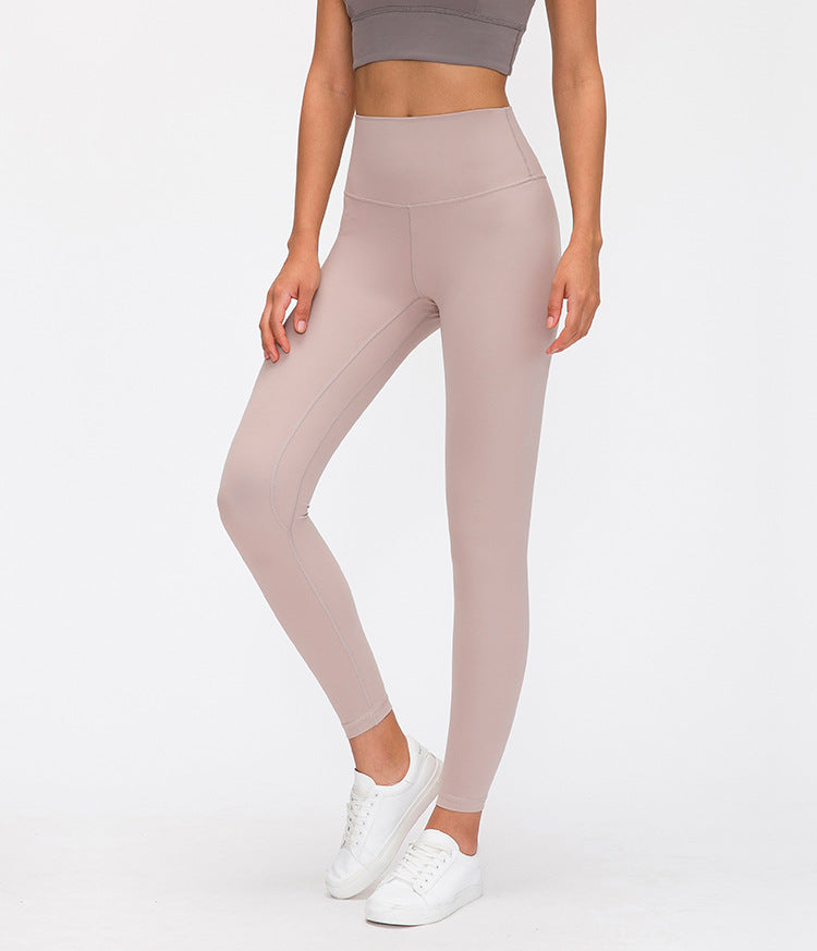 New Nude Feel Yoga Pants Women High Waist Hip Lift Running Tight Stretch Feet Exercise Workout Pants