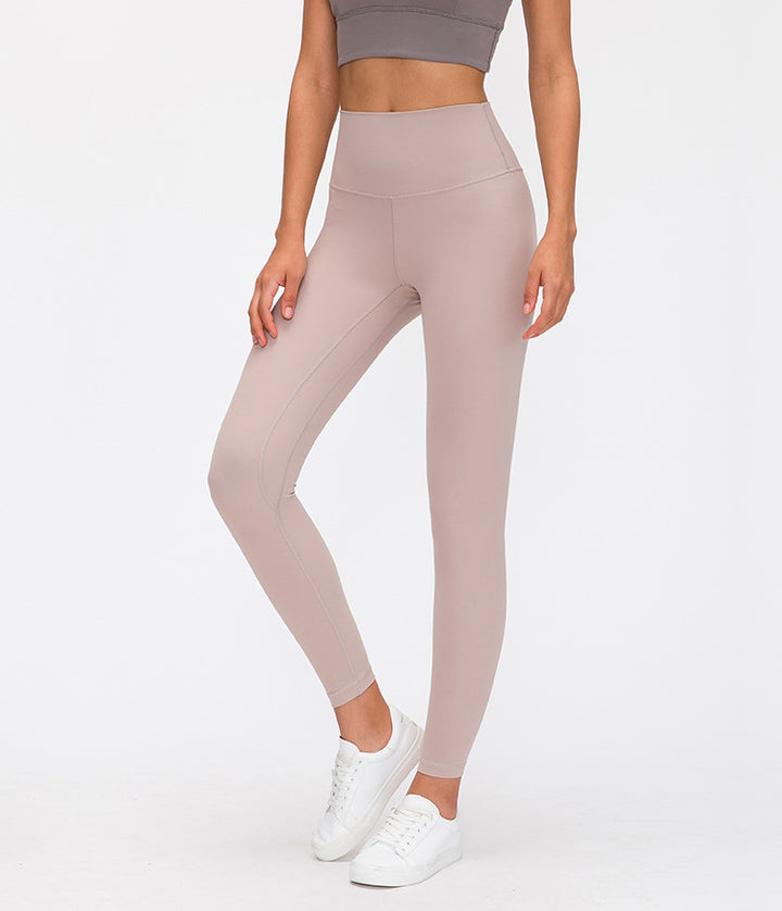New Nude Feel Yoga Pants Women High Waist Hip Lift Running Tight Stretch Feet Exercise Workout Pants