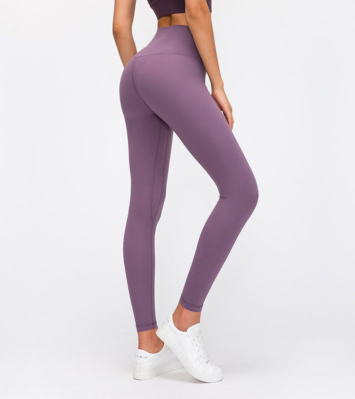 New Nude Feel Yoga Pants Women High Waist Hip Lift Running Tight Stretch Feet Exercise Workout Pants
