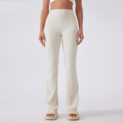High Waist Hip Lift Yoga Pants Women No Embarrassment Line Wide Leg Sports Trousers Nude Feel Stretch Fitness Yoga Wear
