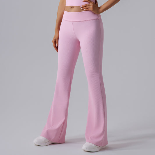 High Waist Tight Yoga Bell Bottom Pants Wide Leg Outerwear Bell-Bottom Pants Women Hip Lifting Casual Fitness Running Workout Pants