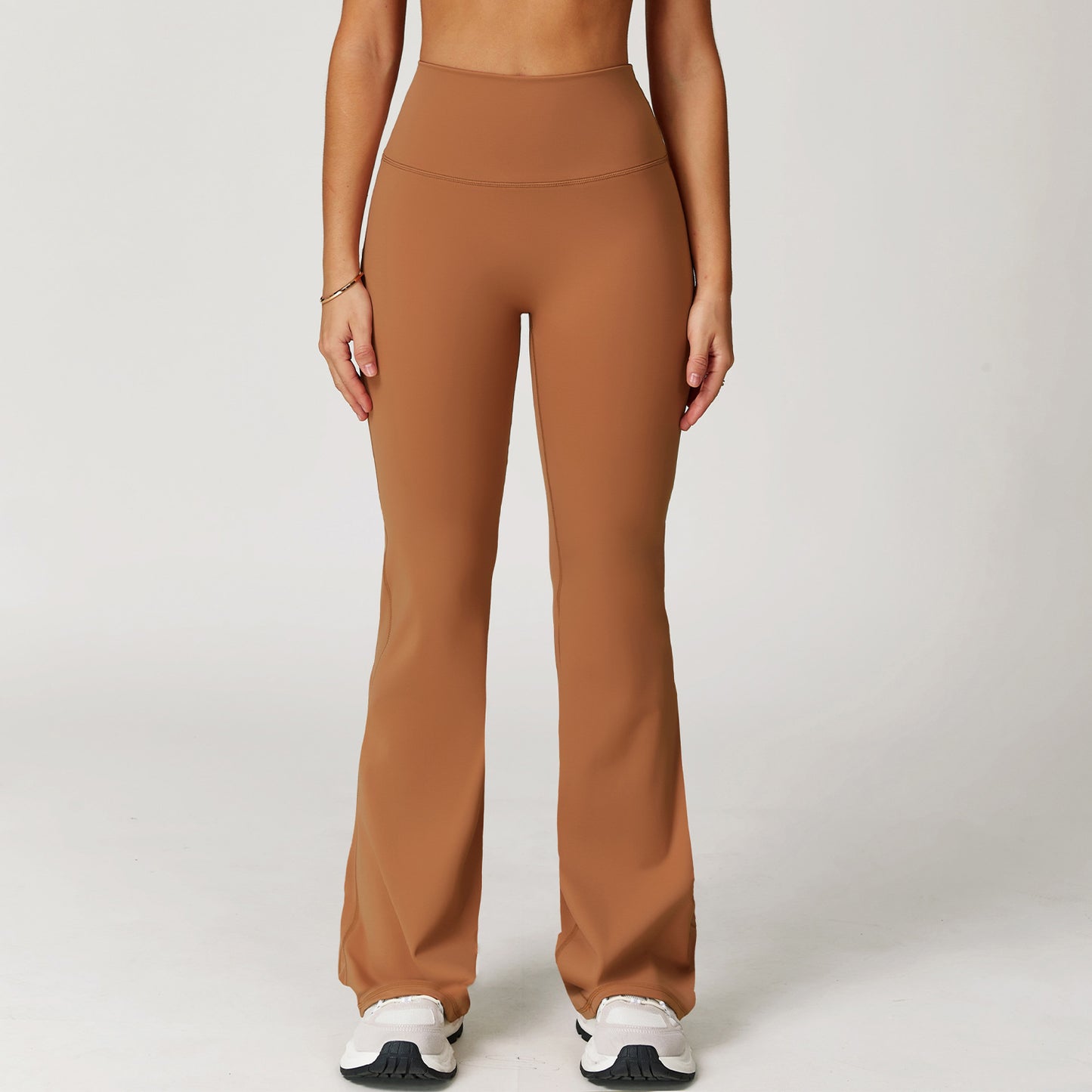 Sollinarry Nude Feel Casual Flared Pants Wide Leg Slimming Bootcut Pants Outdoor Running Exercise Workout Pants