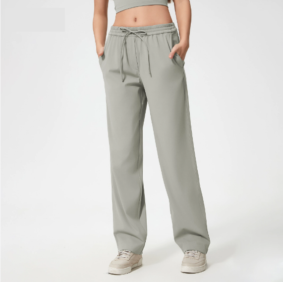 Loose Drooping Casual Pants for Women All Match Office Straight Leg Pants Quick Drying Breathable Running Workout Pants