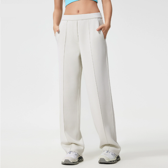 Exercise Casual Pants Women Loose Drooping Slimming Straight Pants Air Layer Nude Feel Wide Leg Pants