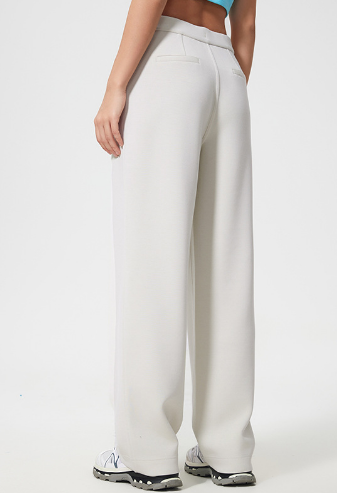 Exercise Casual Pants Women Loose Drooping Slimming Straight Pants Air Layer Nude Feel Wide Leg Pants