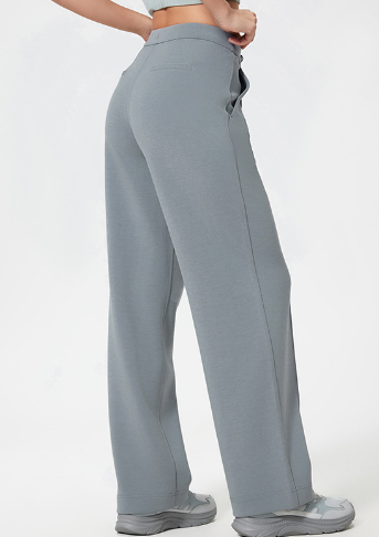 Exercise Casual Pants Women Loose Drooping Slimming Straight Pants Air Layer Nude Feel Wide Leg Pants