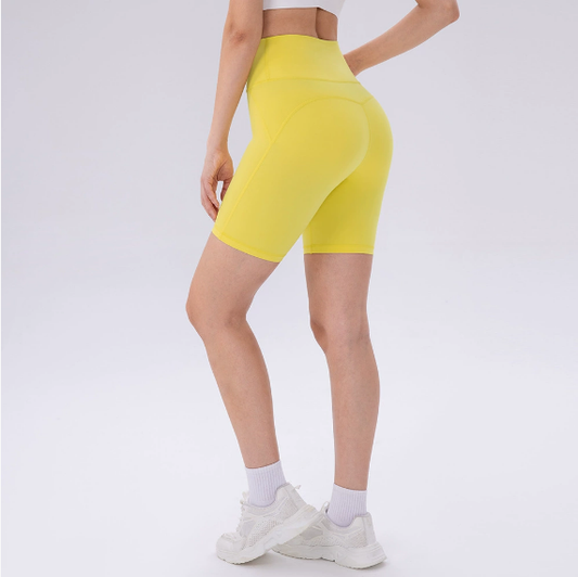 Yoga Shorts Women Skinny Hip Raise Sports Pants High Elastic Quick Drying Outdoor Running Workout Shorts