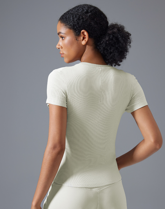 Yoga Clothes Short Sleeve Women Elastic Comfortable Skin Friendly Fitness T shirt Slim Slimming Sports Top