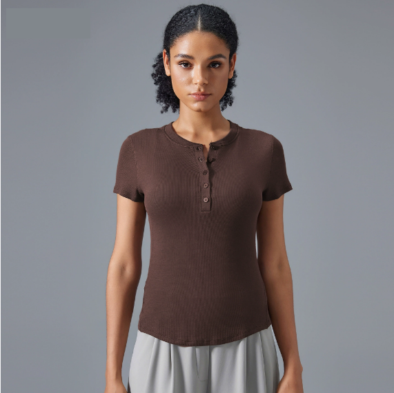 Yoga Clothes Short Sleeve Women Elastic Comfortable Skin Friendly Fitness T shirt Slim Slimming Sports Top