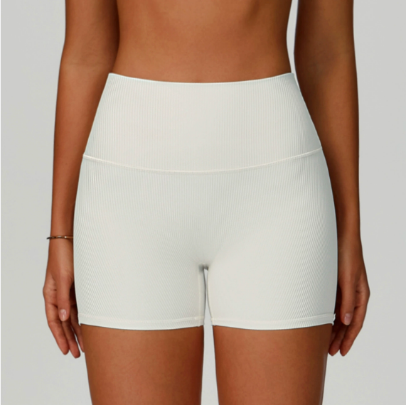 Sollinarry Threaded Tight Yoga Shorts High Waist Hip Lift High Intensity Sports Workout Clothes Outdoor Running Shorts