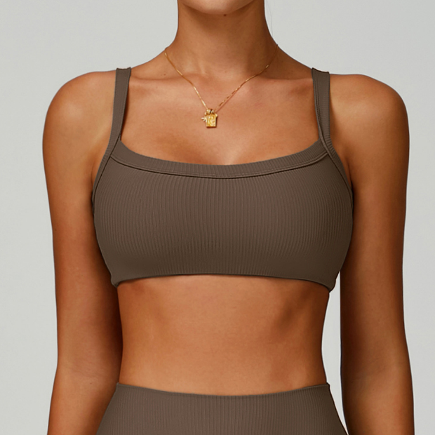 Yoga Bra Hollow Out Cutout Back Tight Sports Underwear Outer Wear Running Fitness Clothes