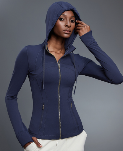 Navy Blue Golden Zipper