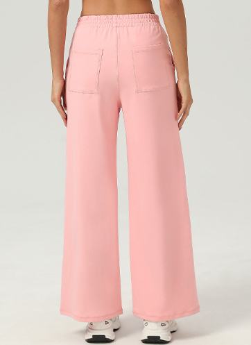 Casual Sports Wide Leg Pants High Waist Straight Yoga Pants Outdoor Running Casual Pants Fitness Sweatpants Women