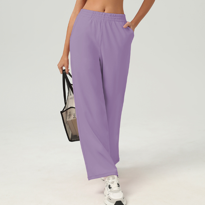 Casual Sports Wide Leg Pants High Waist Straight Yoga Pants Outdoor Running Casual Pants Fitness Sweatpants Women