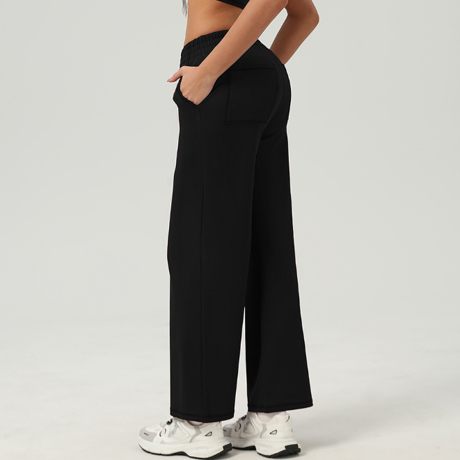 Casual Sports Wide Leg Pants High Waist Straight Yoga Pants Outdoor Running Casual Pants Fitness Sweatpants Women