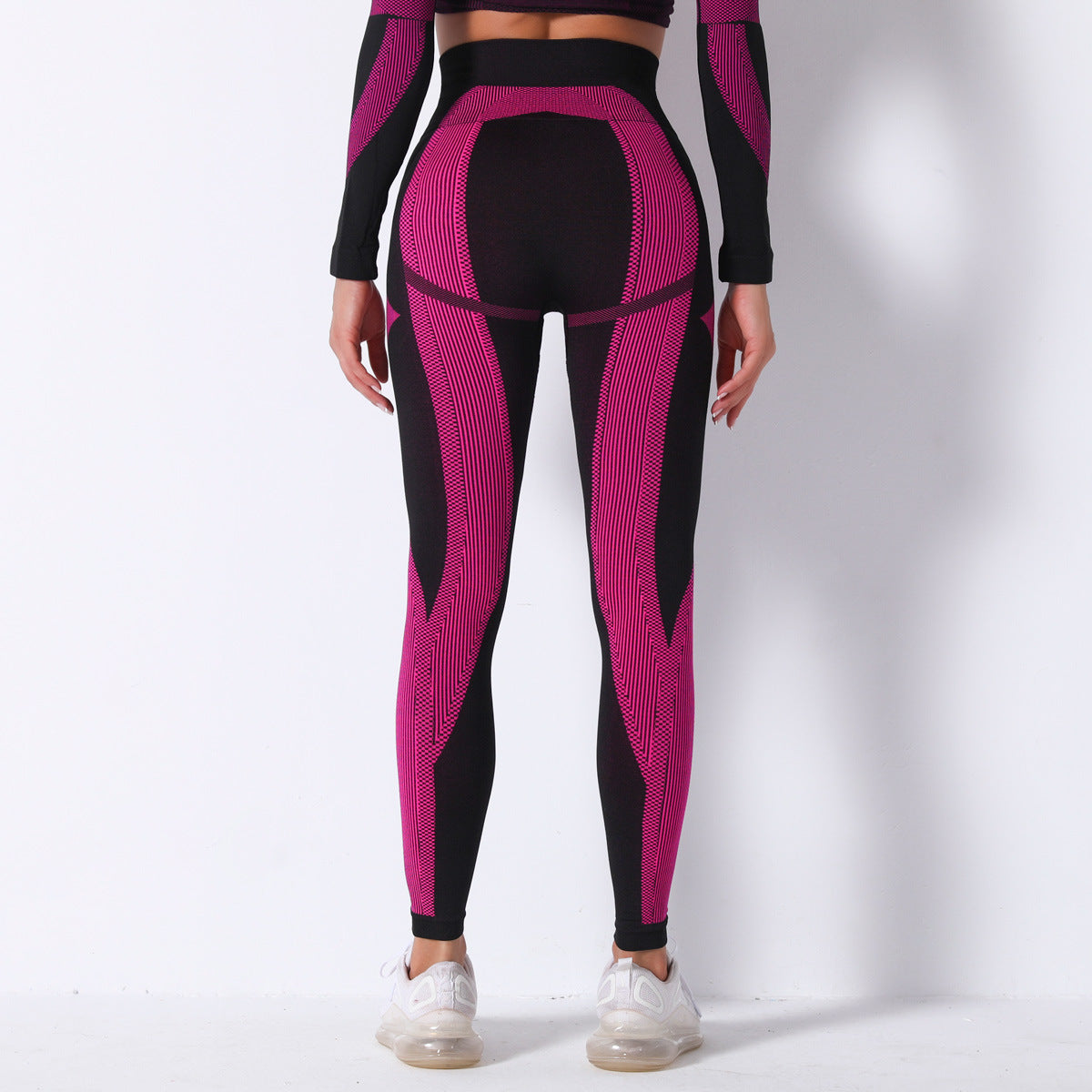 Seamless Sexy Stripes Hip Lifting Internet Celebrity Workout Pants Absorb Sweat Running Sports Fitness Yoga Pants Women