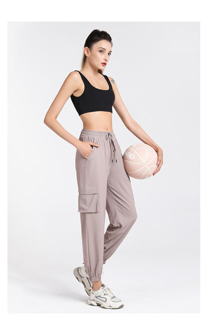 Autumn Winter Sports Trousers Women Straight Loose Breathable Skinny Pants Professional Running Quick-Drying Workout Training Pants