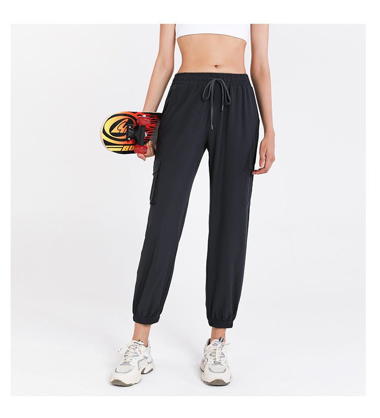 Autumn Winter Sports Trousers Women Straight Loose Breathable Skinny Pants Professional Running Quick-Drying Workout Training Pants