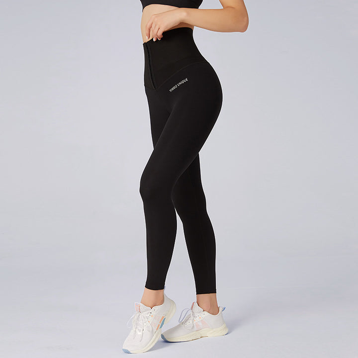 Belly Waist Shaping Fitness Pants for Women High Waist Hip Lift Running Training Pants Yoga Shaping Pants Skinny Pants