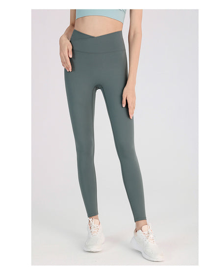 Yoga Pants Naked Women Seamless Outer Wear Professional Sports Running Tights Brushed High Waist Hip Lift Fitness Pants