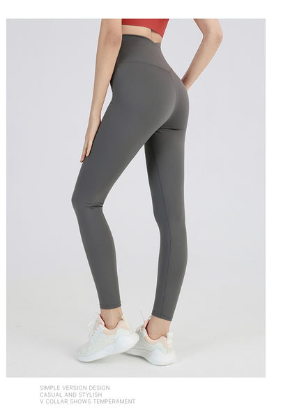 Yoga Pants Naked Women Seamless Outer Wear Professional Sports Running Tights Brushed High Waist Hip Lift Fitness Pants