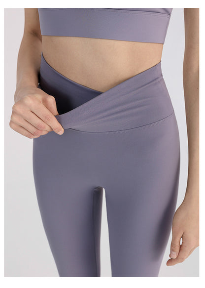 Yoga Pants Naked Women Seamless Outer Wear Professional Sports Running Tights Brushed High Waist Hip Lift Fitness Pants