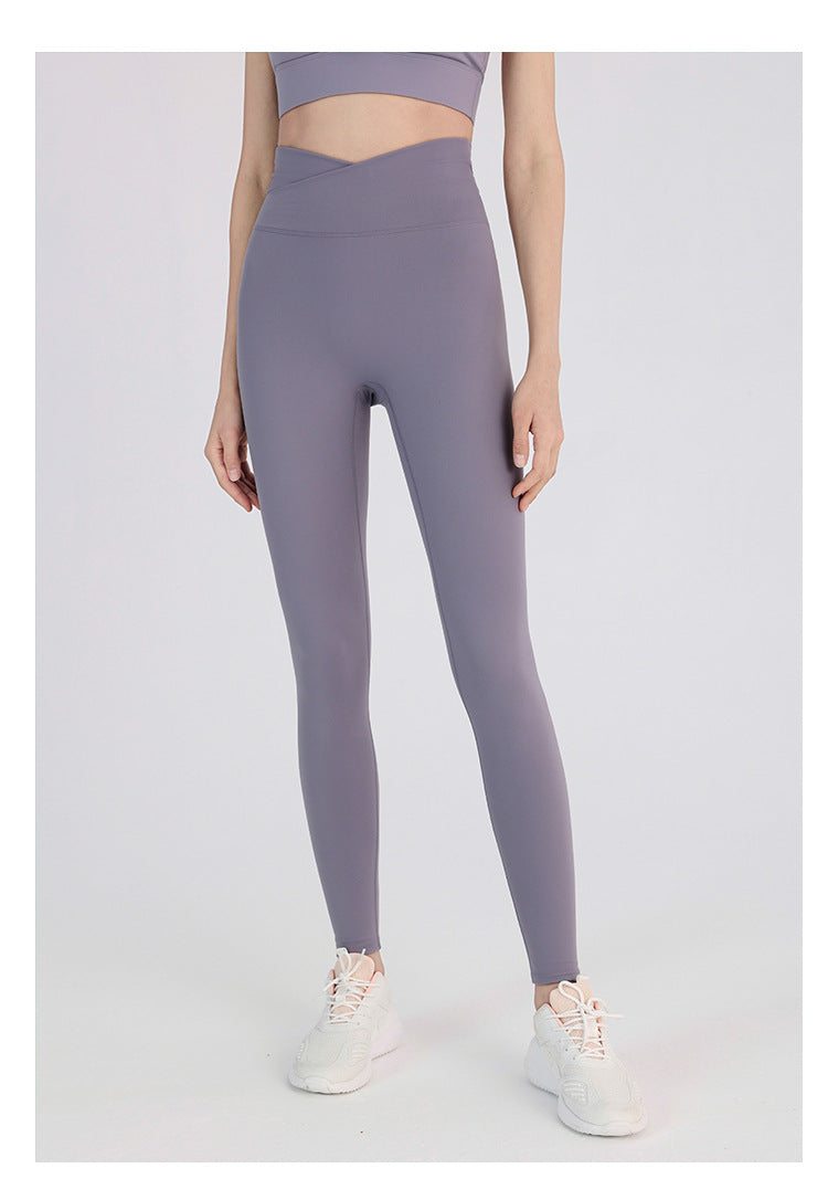 Yoga Pants Naked Women Seamless Outer Wear Professional Sports Running Tights Brushed High Waist Hip Lift Fitness Pants