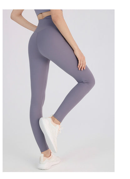 Yoga Pants Naked Women Seamless Outer Wear Professional Sports Running Tights Brushed High Waist Hip Lift Fitness Pants