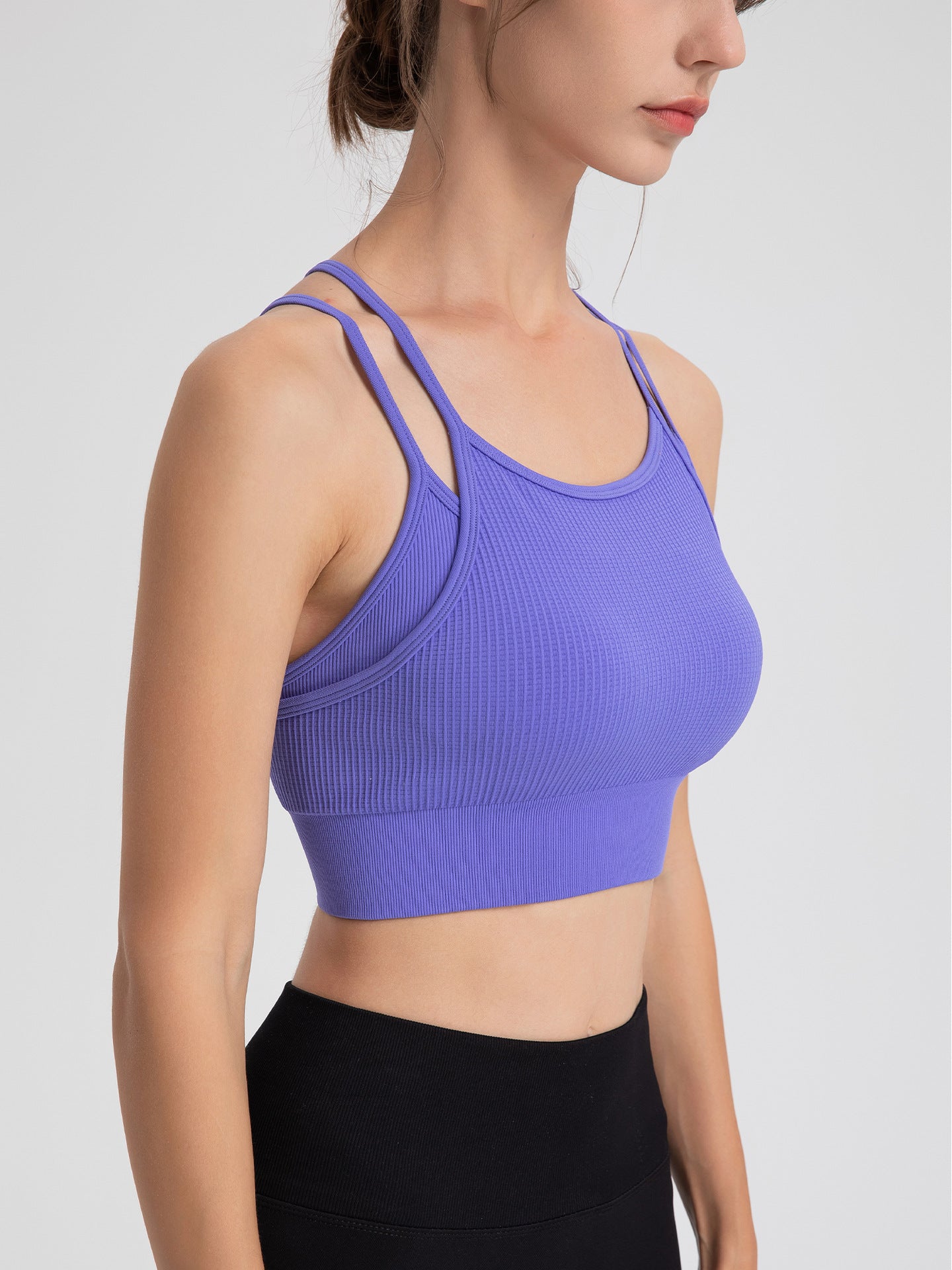 Two Piece Sports Underwear Yoga Workout Clothes Bra Vest