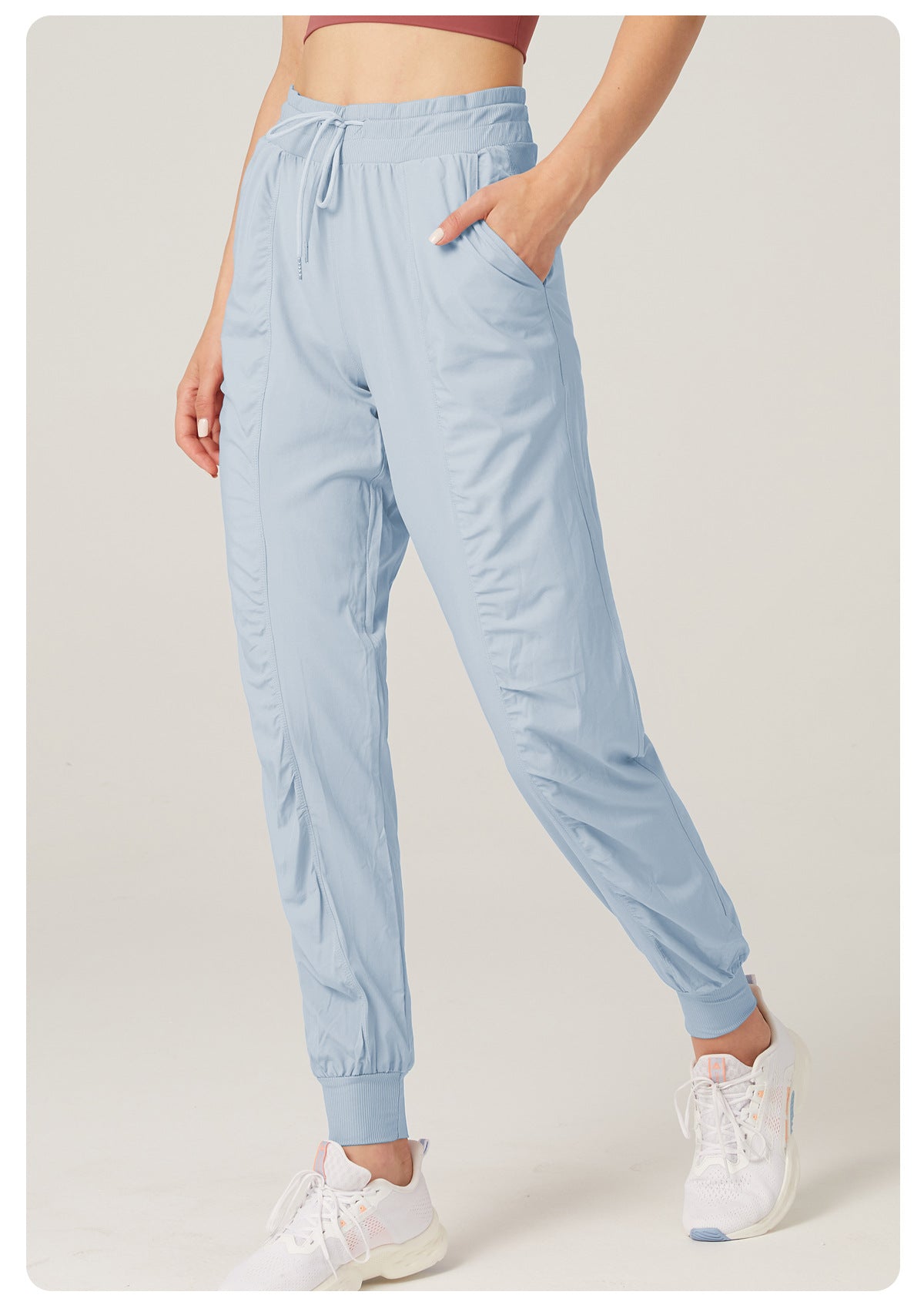 Breathable Loose Quick Drying Track Pants Women Slim Look Running Yoga Pants Cropped Casual Tappered Sweatpants