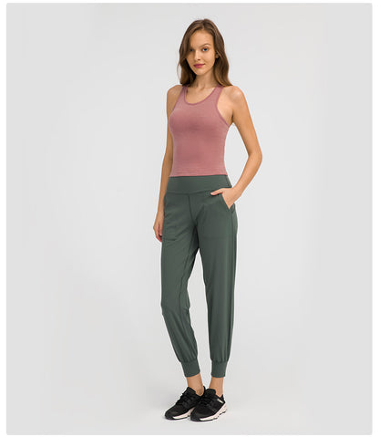 Yoga Clothes Autumn Winter with Chest Pad I-Shaped Beauty Back Yoga Vest Sports Running Fitness Top Women