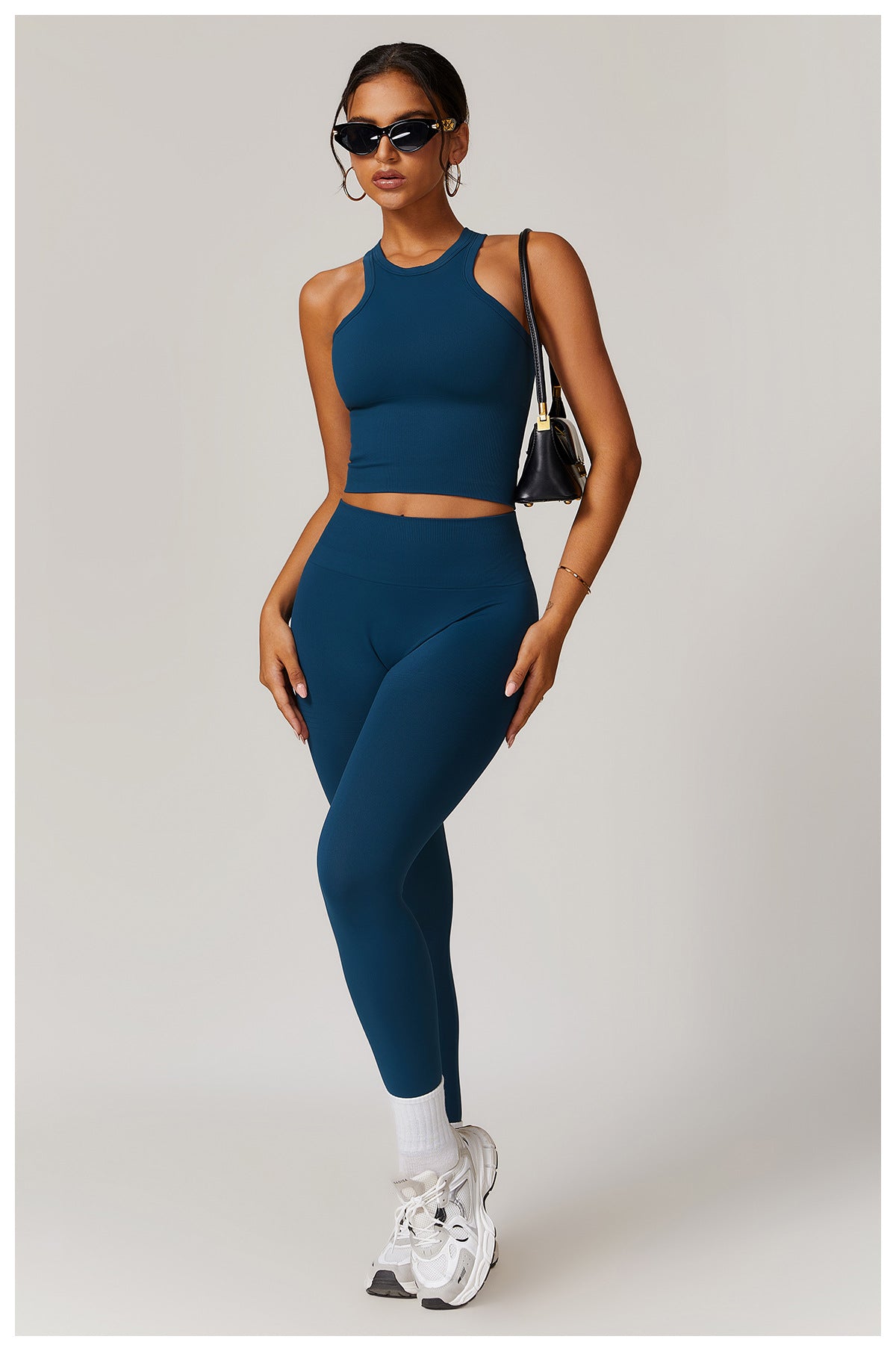 Sollinarry Tight High Waist Hip Raise Yoga Pants Thread Waist Belly Contracting Fitness Pants Women Outer Wear Running Workout Pants