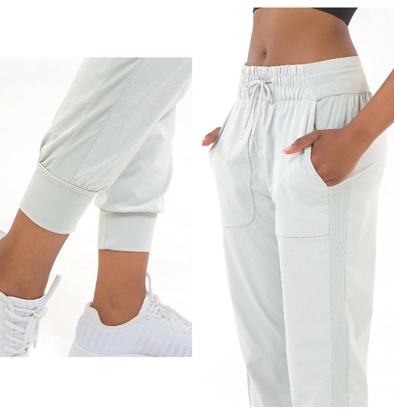 Arrival Running Casual Sports Trousers Ankle-Tied Breathable Quick-Drying Fitness Yoga Trousers