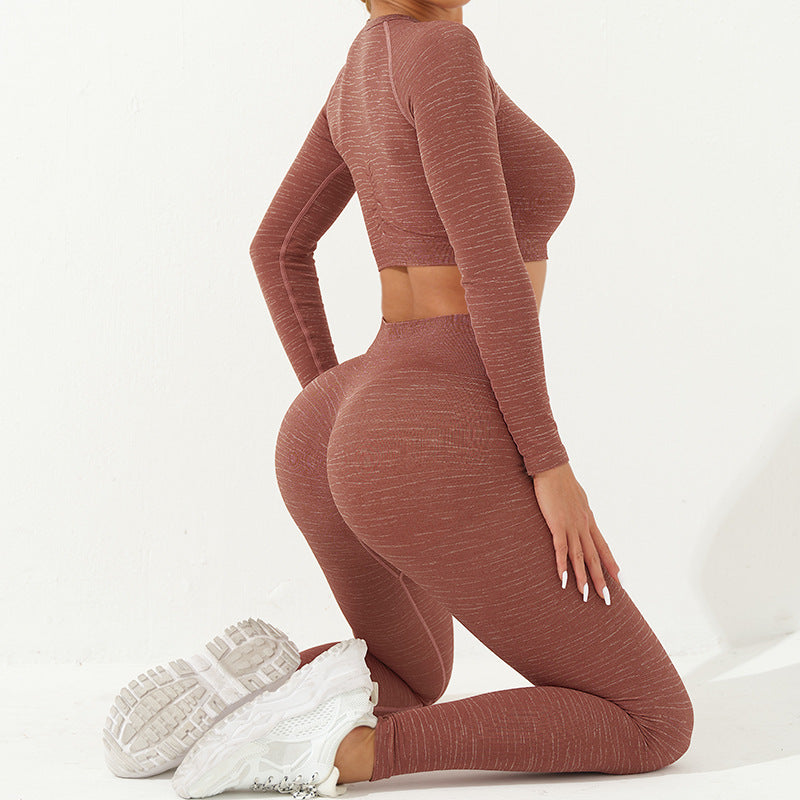 Seamless Yoga Pants Sports Tight High Waist Yoga Trousers Outer Wear Underwear Fitness Yoga Ninth Pants