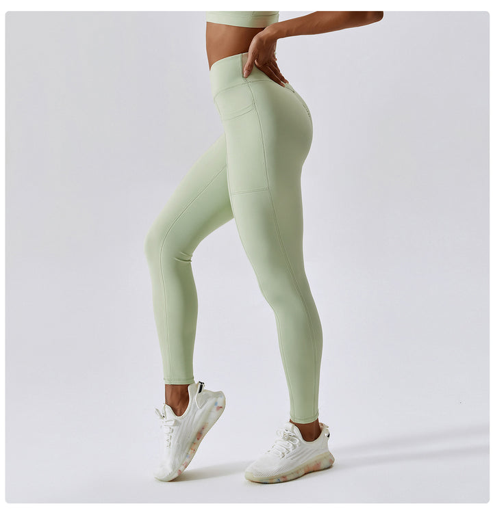 Fitness Pants Criss Cross Waist Head Skinny Running Sports Pants Women