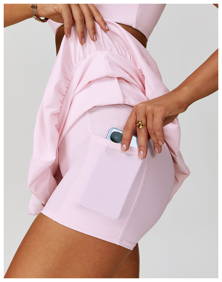 Sollinarry Faux Two Piece Skirts Quick Drying Breathable Safety Tennis Skirt Casual Fitness Running Exercise Skirt