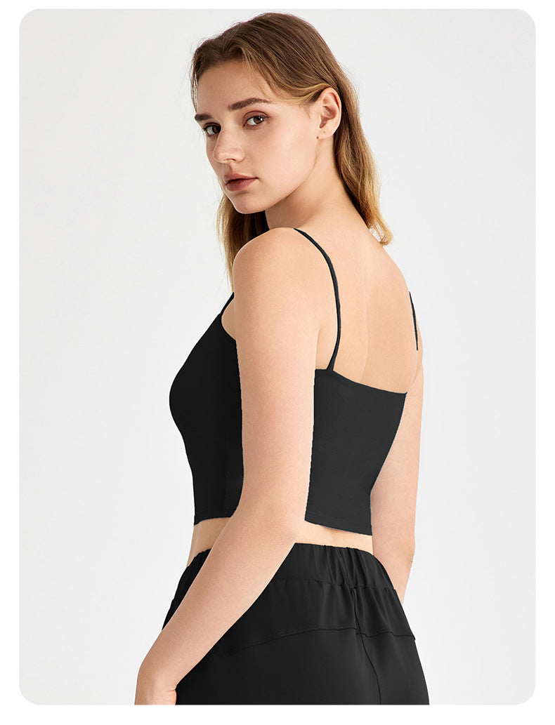 Workout Bra Breast Holding Spaghetti Strap Yoga Vest