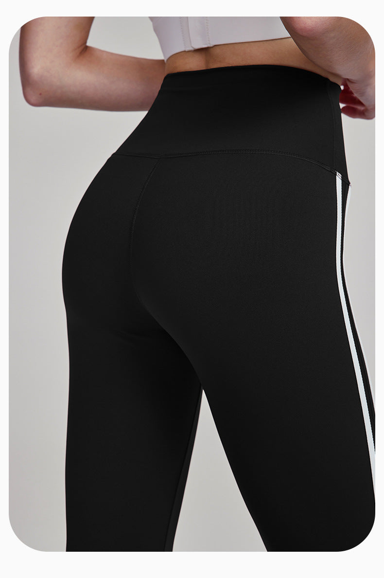 Slim Yoga Trousers Women Outer Wear Thin High Waist Belly Contracting Fitness Bell Bottom Pants Pilates Training Workout Pants